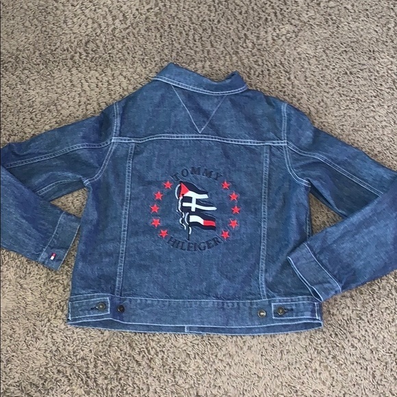 Vtg Tommy Hilfiger Regatta Nautical Jean jacket l - Picture 3 of 6